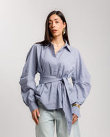 Camicia con fusciacca a quadretti vicky -YY539 SLC