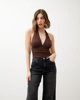 Top corto con strass - 15838 slcn