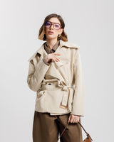 Trench corto con cintura - CHF8742