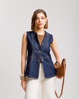 Gilet in denim - K7602 slc