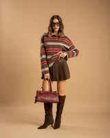 Minigonna shorts a pieghe - V6011