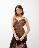 Top in pizzo stampato - H12357