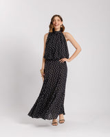 Coord-set a pois con gonna NERO - 11637-11675