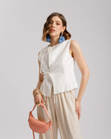 Gilet in cotone con laccetti - L2118 slc