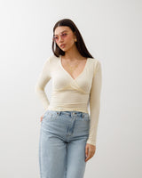 Maglia in cotone con scollo - H13272