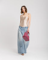 Jeans palazzo con borchie - P13156