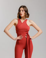 Top con incrocio in lycra ALTHÉA - C199 slcn