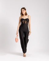 Jumspsuit con corpetto in pizzo - 20203