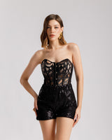 Shorts con paillettes - 71904