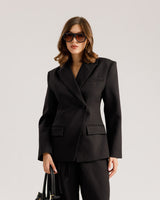 Blazer monopetto strutturato NERO - 3182