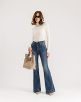 Jeans flare blu - S005