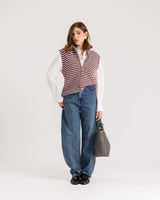 Jeans barrel fit blu marino - 9635