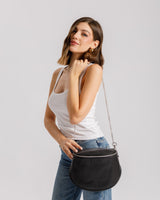Borsa in pelle Isabella NERA argento - LIMITED EDITION