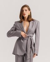 Blazer sartoriale gessato GRIGIO - 0016