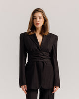 Blazer sartoriale gessato NERO - 0016