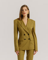 Blazer sartoriale doppiopetto VERDE - 0012