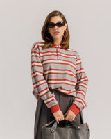 Maglia polo riga rossa - 5548