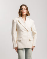 Blazer monopetto strutturato PANNA - 3182 slcTT