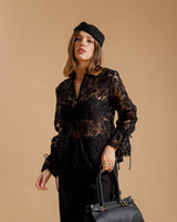 Camicia in pizzo NERA - JM22828