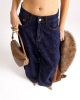 Jeans jacquard floreale - P16680