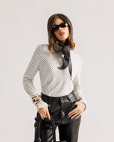 Maglia in viscosa a righe - 5663