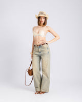 Jeans ballon sabbiato - H5555