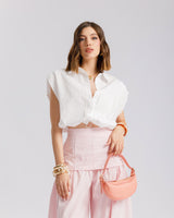 Camicia crop in cotone - 3256