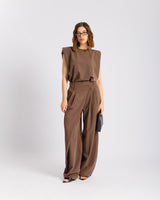 Pantaloni ballon MARRONE - Y1346-1347