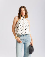 Top in viscosa a pois - H4779