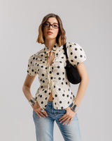 Camicia in cotone a pois - H13882