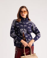 Cardigan zip bandana BLU - AT9637