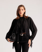 Camicia con colletto e pizzo - H16690
