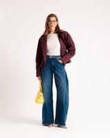 Jean barrel avec ceinture en jean - 9676
