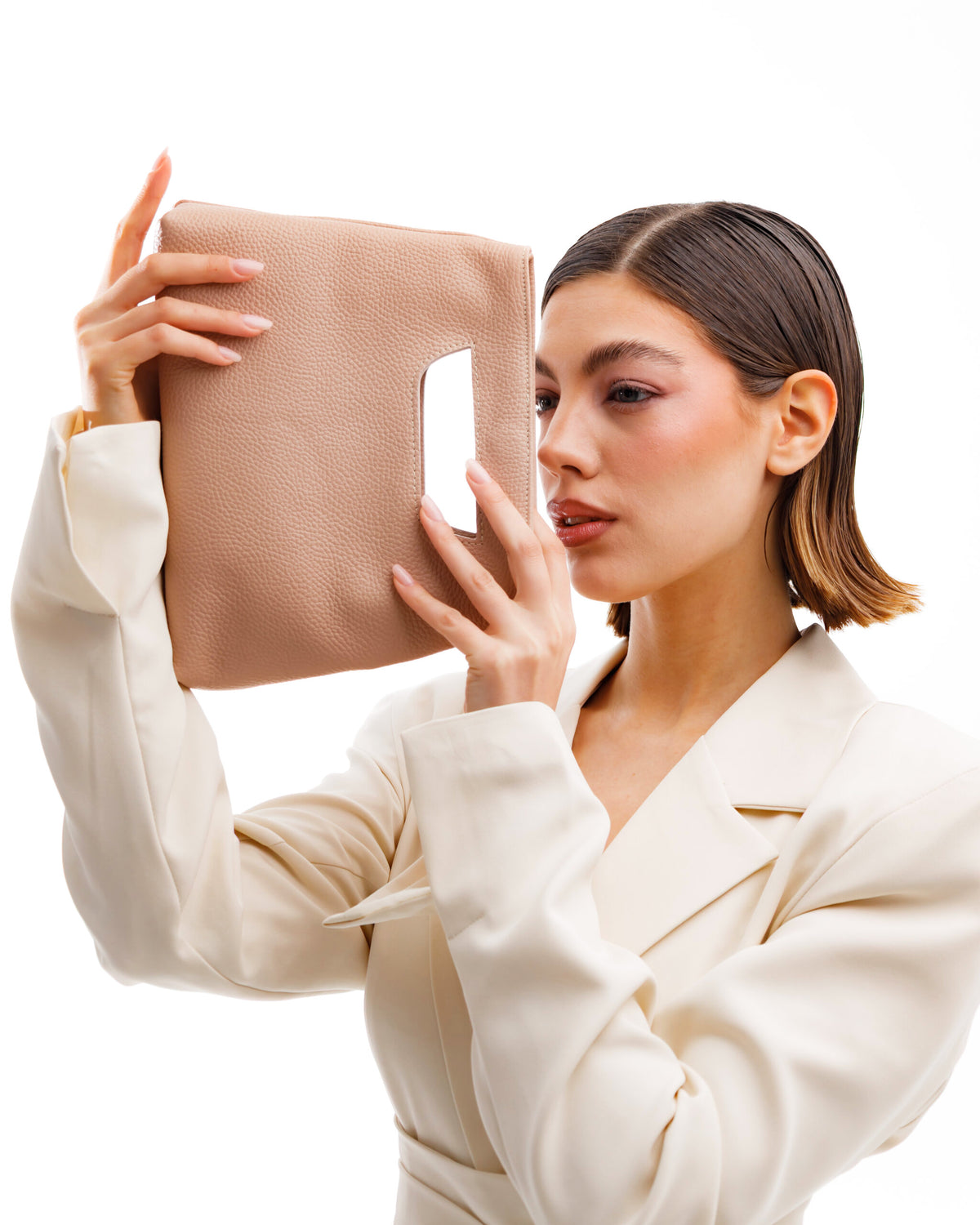 Borsa in pelle NANO GRACE rosa - LOVING BAGS