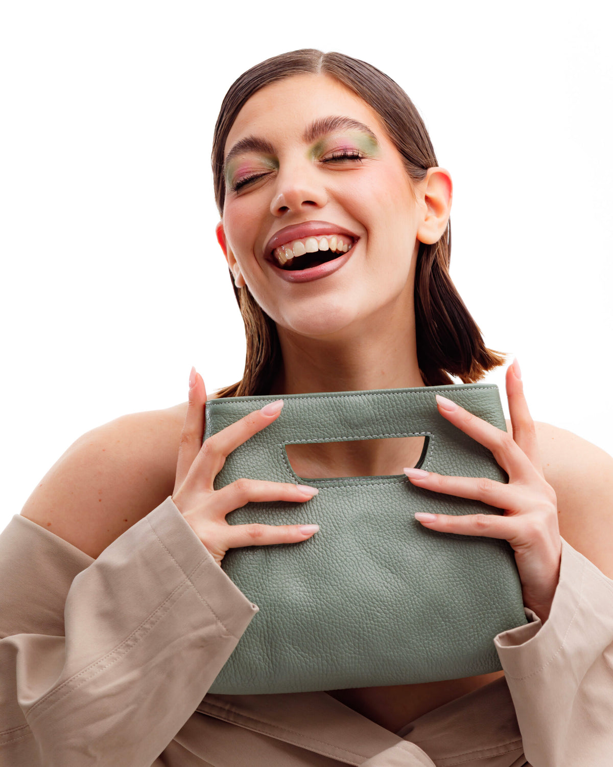 Borsa in pelle NANO GRACE verde salvia - LOVING BAGS