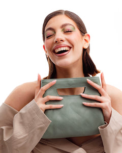 Borsa in pelle NANO GRACE verde salvia - LOVING BAGS