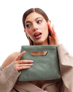 Borsa in pelle NANO GRACE verde salvia - LOVING BAGS