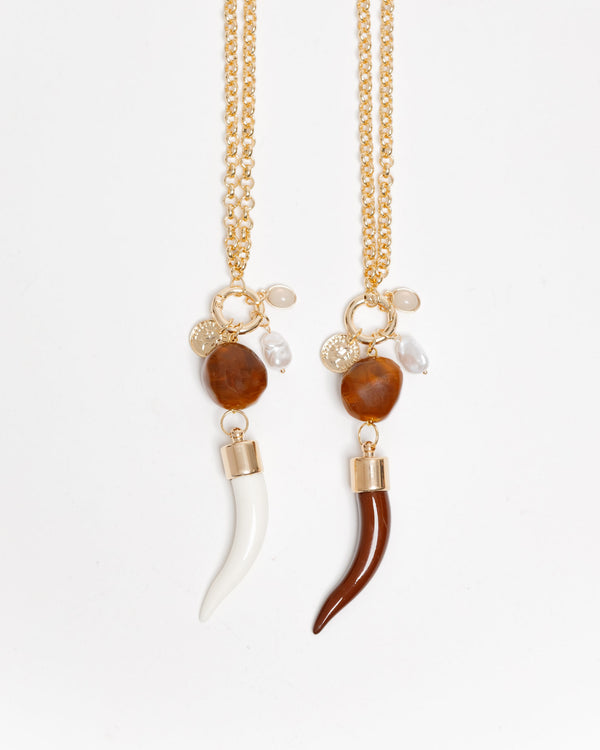 Collana con corno pendente - ECL2519
