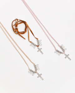 Collana in suede con croce - ECL2476LD