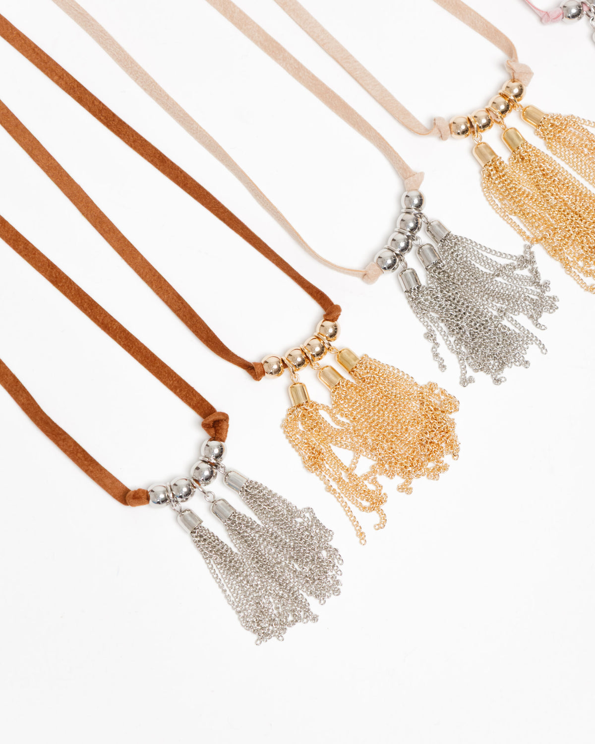 Collana in suede con pendenti - ECL2476EU