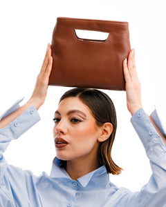 Borsa in pelle NANO GRACE marrone - LOVING BAGS