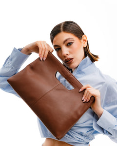 Borsa in pelle BABY GRACE marrone - LOVING BAGS