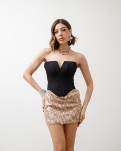 Minigonna con paillettes - 8922