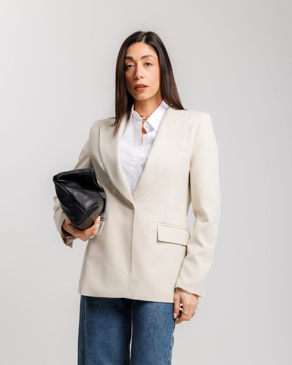 Blazer sartoriale CREMA - 26052 Nos