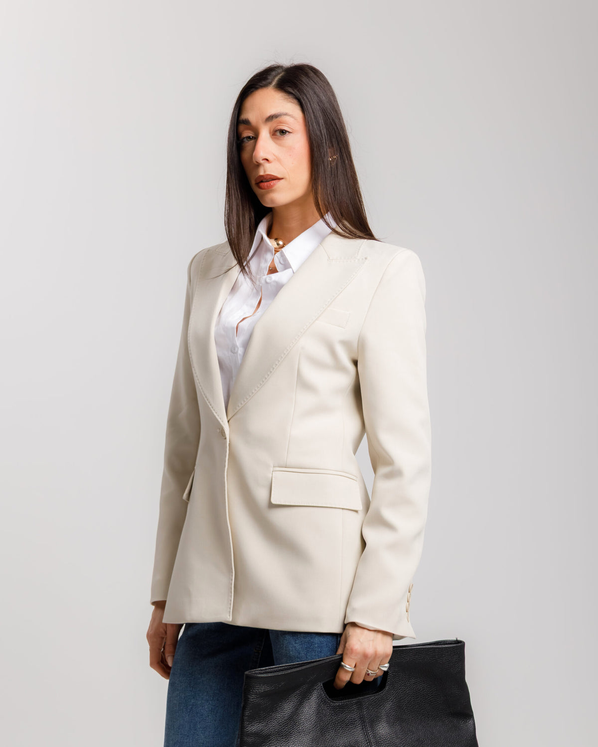 Blazer sartoriale CREMA - 26052 Nos