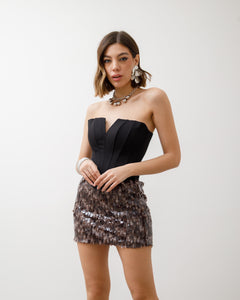 Minigonna con paillettes - 8922