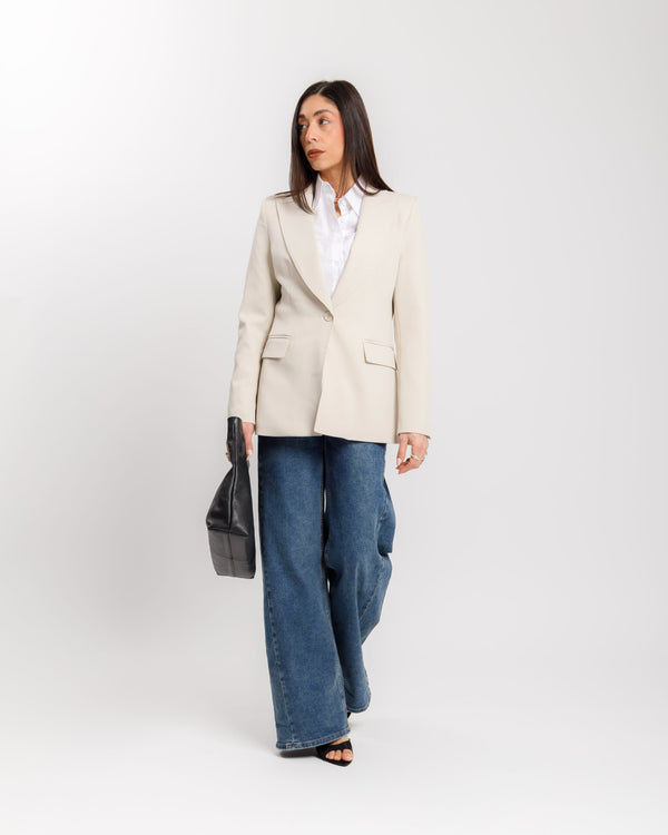 Blazer sartoriale CREMA - 26052 Nos