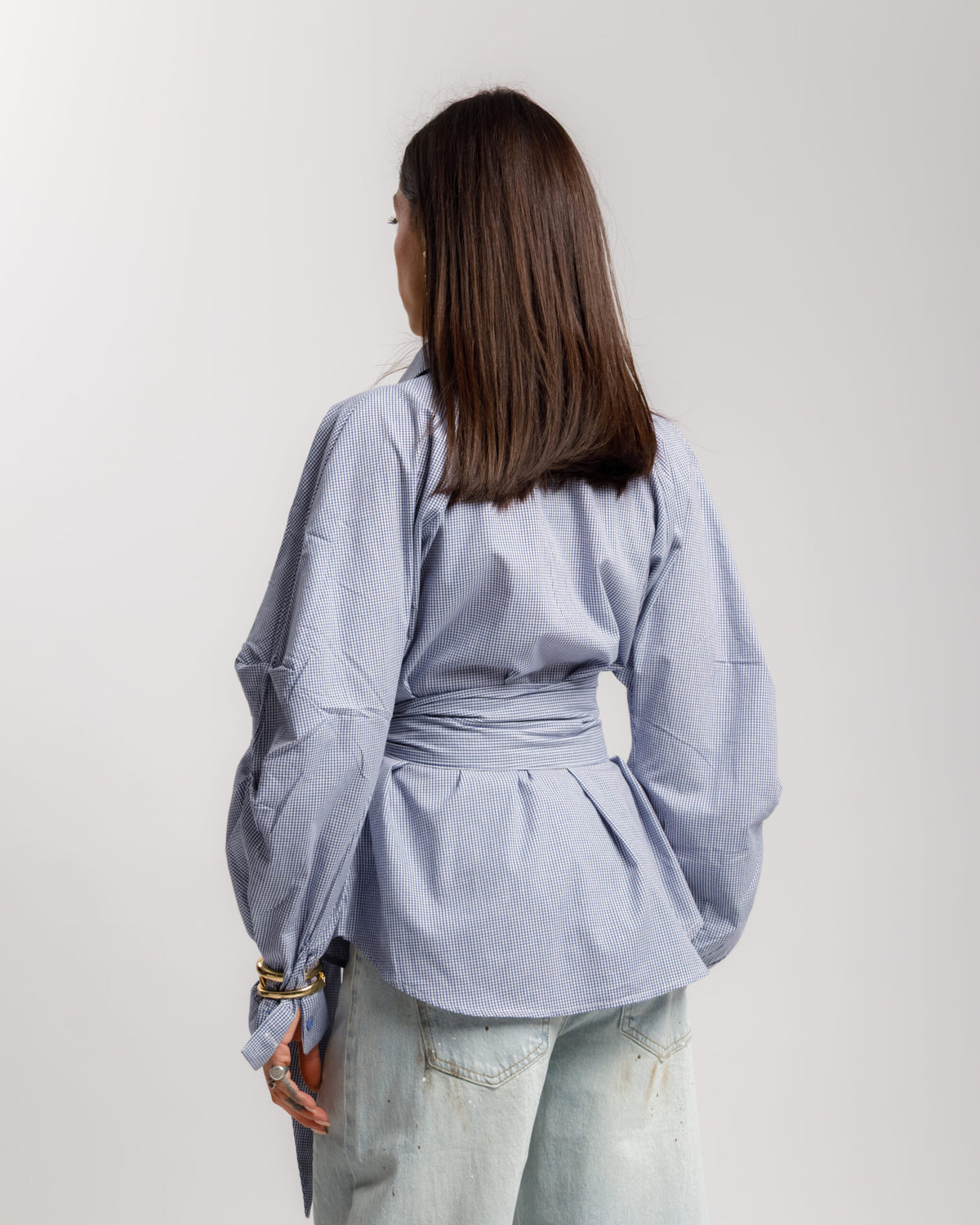 Camicia con fusciacca a quadretti vicky -YY539 SLC