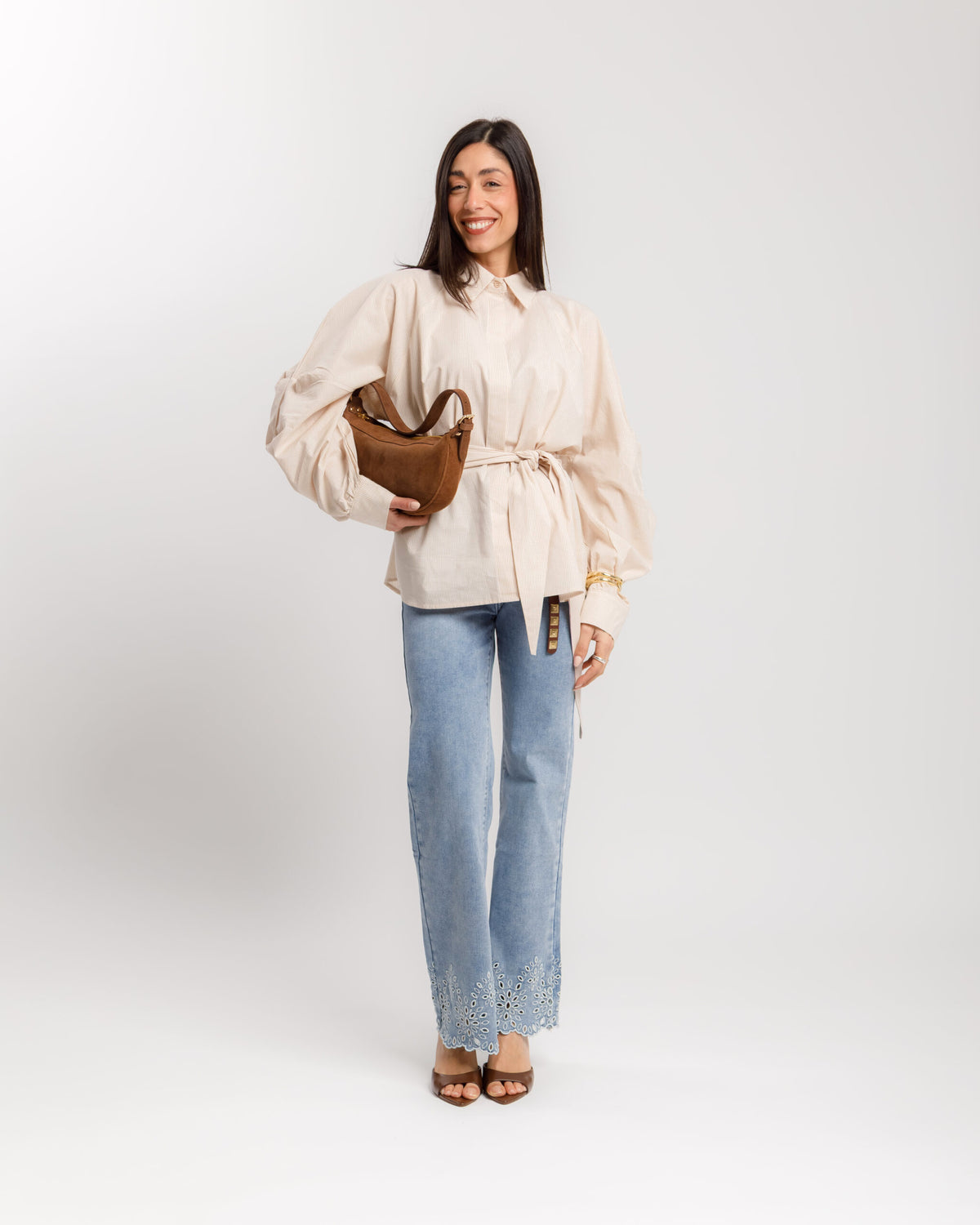 Camicia con fusciacca a quadretti vicky -YY539 SLC
