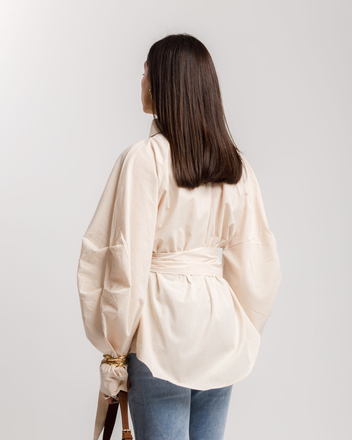 Camicia con fusciacca a quadretti vicky -YY539 SLC
